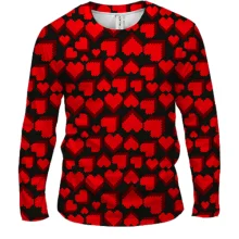 Чоловічий 3D лонгслів Серця pattern