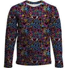 Детский 3D лонгслив Love and hearts pattern 2