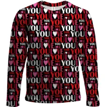 Дитячий 3D лонгслів I love you pattern
