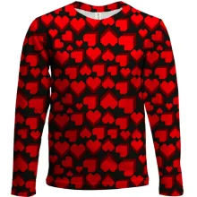 Дитячий 3D лонгслів Серця pattern