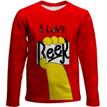 Детский 3D лонгслив I love BEER