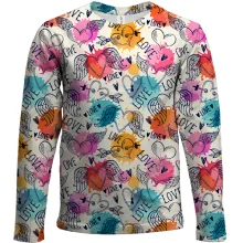 Дитячий 3D лонгслів Love and hearts pattern 5