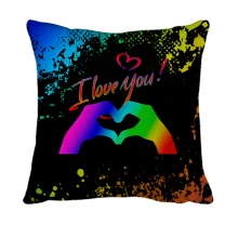 3D подушка I love you rainbow