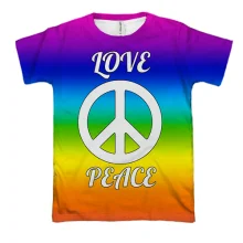 3D футболка Love Peace