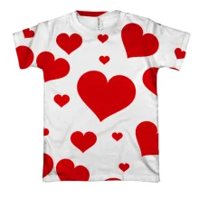 3D футболка Big hearts