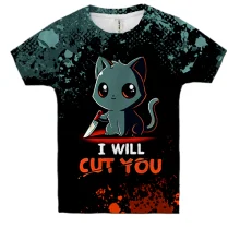 Детская 3D футболка I will cut you