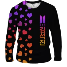 Чоловічий 3D лонгслів Hearts BTS