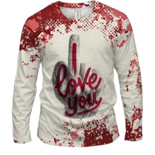 Мужской 3D лонгслив I love (fuck) you