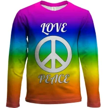 Детский 3D лонгслив Love Peace