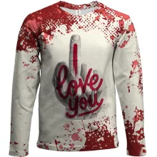 Детский 3D лонгслив I love (fuck) you