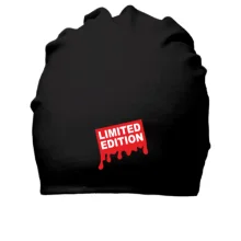Хлопковая шапка Limited Edition с красными подтёками