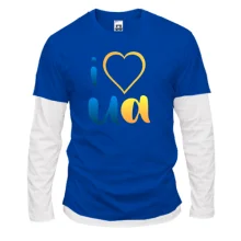 Комбинированный лонгслив I love UA