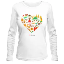 Лонгслів I love Ukraine (арт серце)