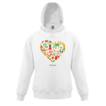 Детская толстовка I love Ukraine (арт сердце)
