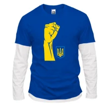 Комбинированный лонгслив Украинская сила