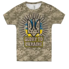 Детская 3D футболка Glory to Ukraine (камо)