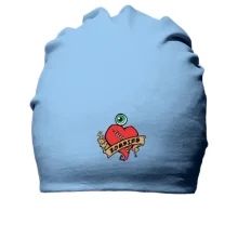 Бавовняна шапка з серцем зомбі