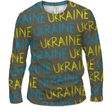 Мужской 3D лонгслив Ukraine (надпись)