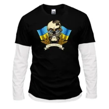 Комбинированный лонгслив Казак-хиппи (Born in Ukraine) 2