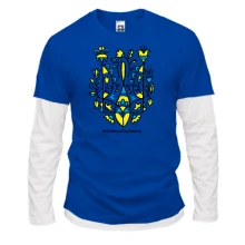 Чоловічий лонгслів Комбі з гербом України - #StandWithUkraine