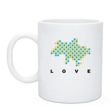 Чашка Love Ukraine з мапою України