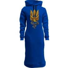 Худі сукня із золотим соколом-тризубом і зміями