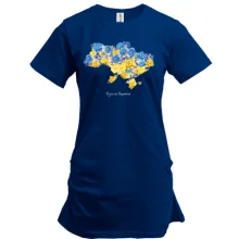 Туника Украина единая (карта из цветов)