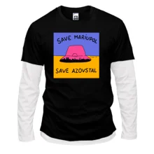 Чоловічий лонгслів Комбі Save Mariupol - Save Azovstal