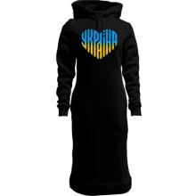 Худи платье Украина (надпись в виде сердца)
