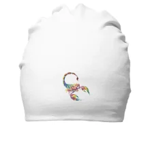 Хлопковая шапка с разноцветным скорпионом