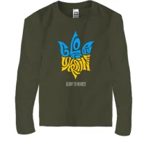 Дитячий лонгслів Love Ukraine - Glory to heroes