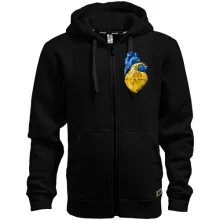Худи на молнии Украинское сердце