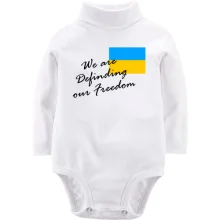 Дитяче боді з довгим рукавом We are definding of freedom
