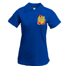 Футболка поло с гербом Украины (маки и калина)