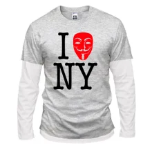 Комбинированный лонгслив I Anonymous NY