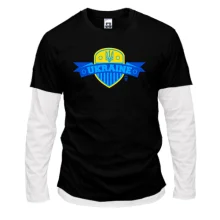 Чоловічий лонгслів Комбі Ukraine (зі щитом)