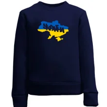Детский свитшот с надписью Украина (карта)