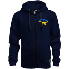 Худи на молнии с надписью Украина (карта)
