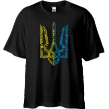 Футболка Oversize з жовто-блакитним гербом України