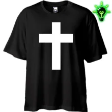 Футболка Oversize с крестом (glow)