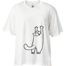 Футболка Oversize Simon's cat царапается