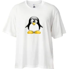 Футболка Oversize Пингвин Ubuntu