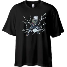 Футболка Oversize Какаси Хатаке з блискавками