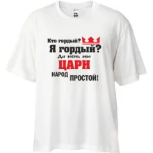 Футболка Oversize Цари народ простой