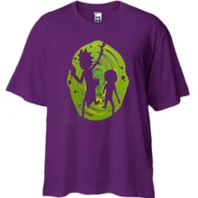 Футболка Oversize Рік і Морті силуети (2)