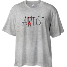 Футболка Oversize с надписью Artist/autist