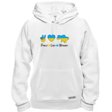 Толстовка Peace Love Ukraine