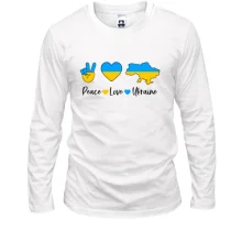 Лонгслив Peace Love Ukraine