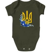 Детское боди с гербом Украины в цветах