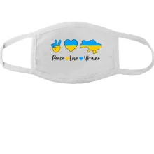 Маска Peace Love Ukraine